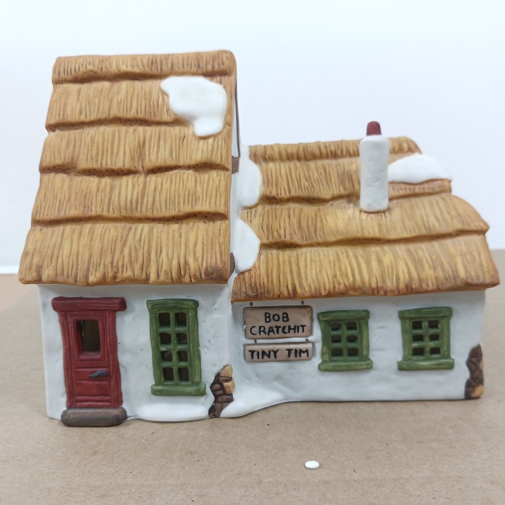Dept 56 Dickens Village Bob Cratchit Tiny Tim Cottage 6500-5 Christmas 1986